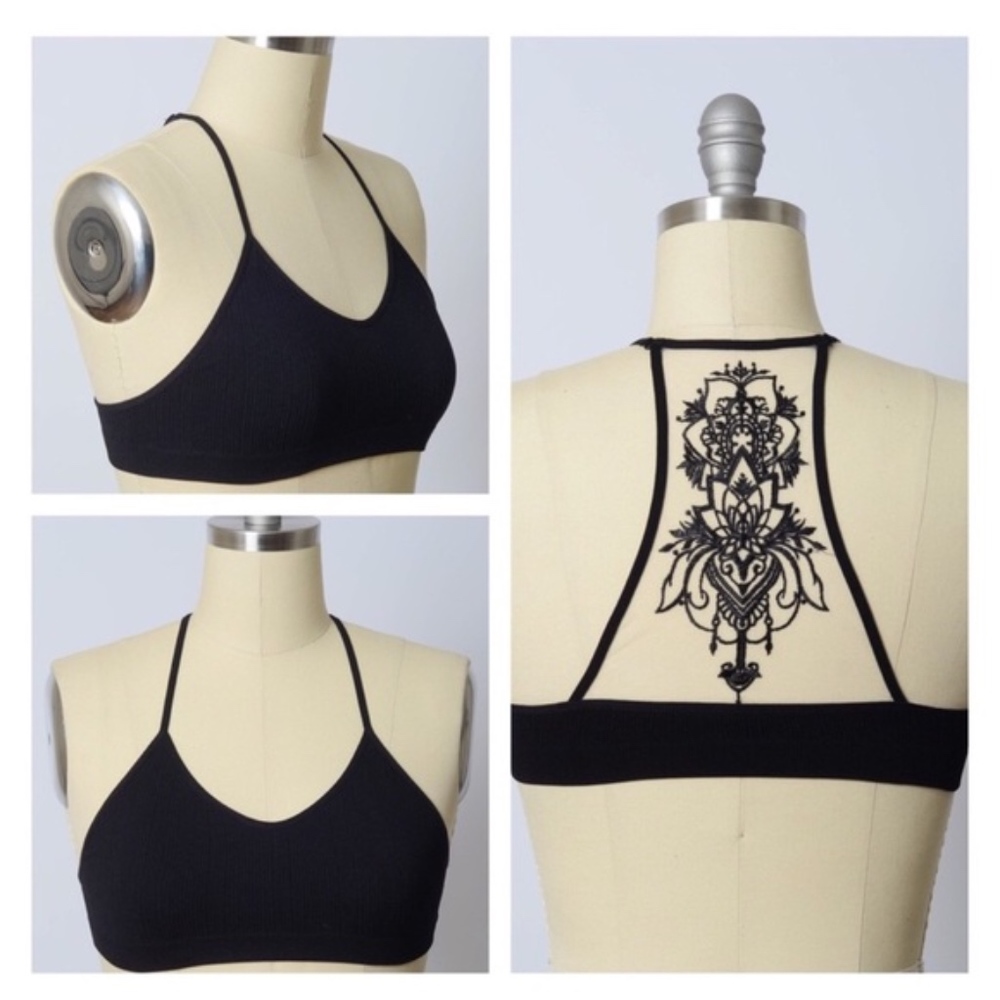 *Last one* Black Mesh Tattoo Bralette - Picture 3 of 3